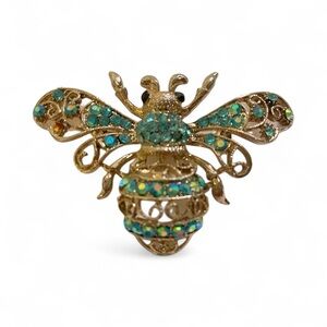 Gold Bee Brooch